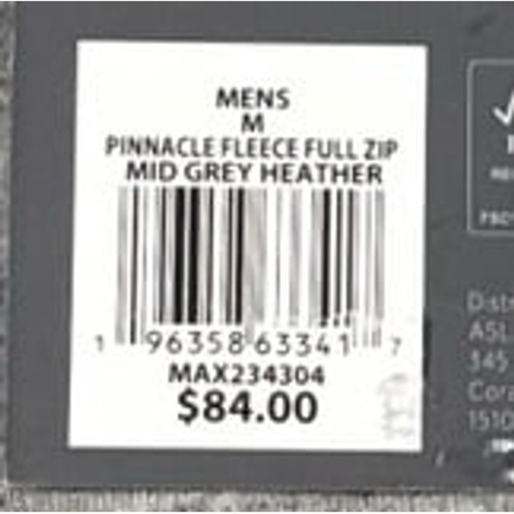 NWT Mens VRST Pinnacle Fleece Gray Full-Zip Moisture Wicking Hooded Jacket - MD - Picture 5 of 6